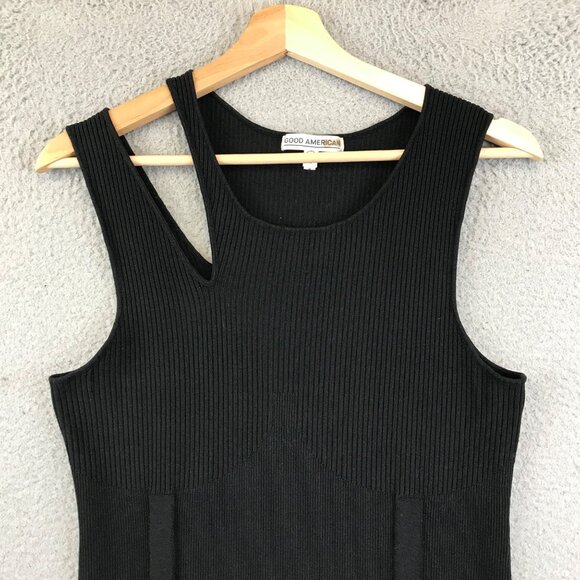 Good American Bold Shoulder knitted Midi Dress size 5 - Picture 3 of 11